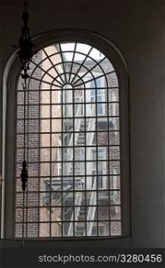 Window in the Old North Church in Boston, Massachusetts, USA