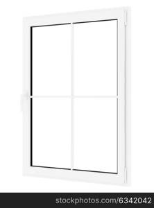 window isolated on white background. 3d illustration