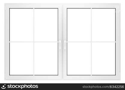 window isolated on white background. 3d illustration