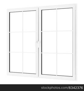 window isolated on white background. 3d illustration