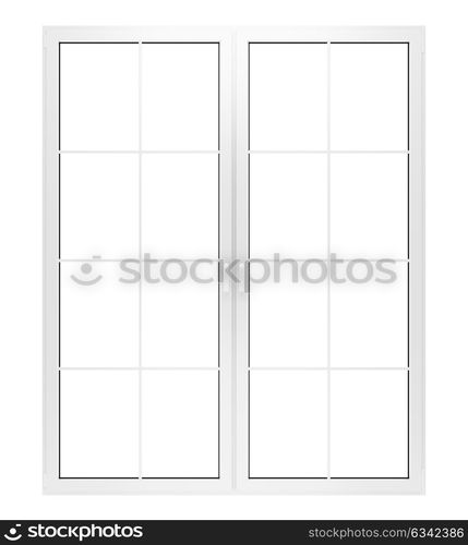 window isolated on white background. 3d illustration