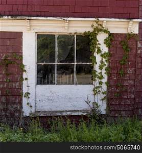 Window of house, Victoria, Prince Edward Island, Canada