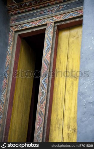 Window of Tamchhog Lhakhang, Paro Valley, Paro District, Bhutan