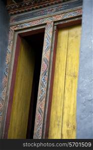 Window of Tamchhog Lhakhang, Paro Valley, Paro District, Bhutan