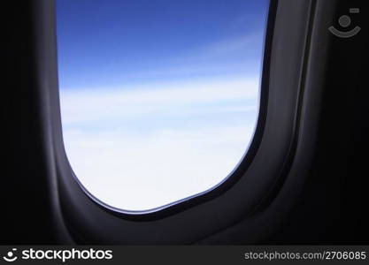 Window of the airplane