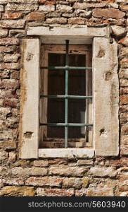 window of the old Italian house in Venice
