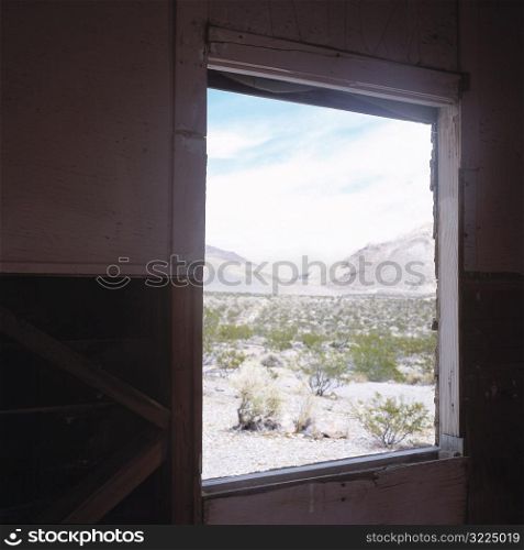 Window Opening On A Desert Landscape