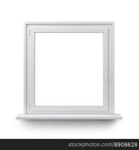 Window. White window isolated on clean white background.