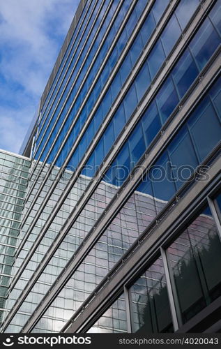 Windows of office building