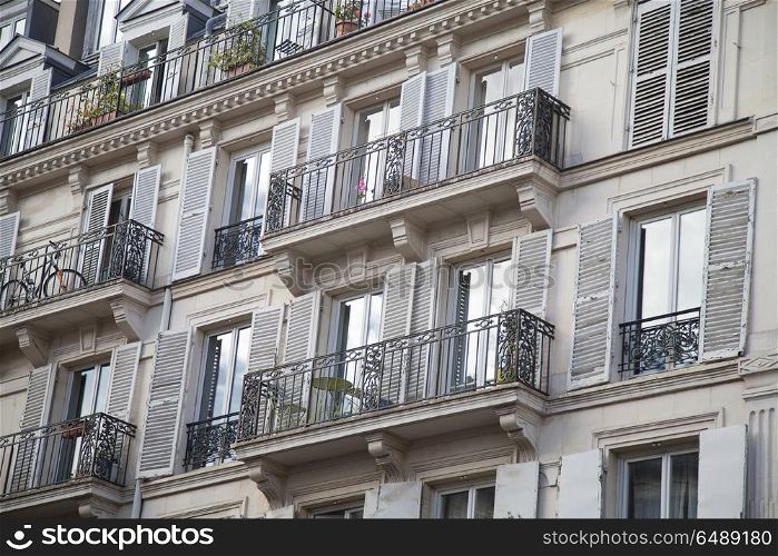 windows of old houses paris. France, Europe. windows of old houses paris.