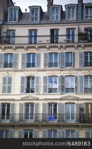 windows of old houses paris. France, Europe. windows of old houses paris.