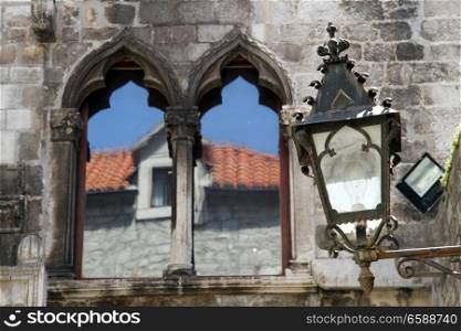 Windows of Palicih palace in Split, Croatia