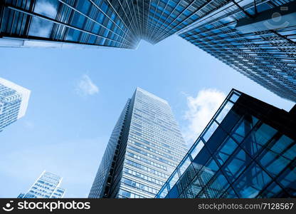 Windows of Skyscraper Business Office, Corporate building in London City, England, UK