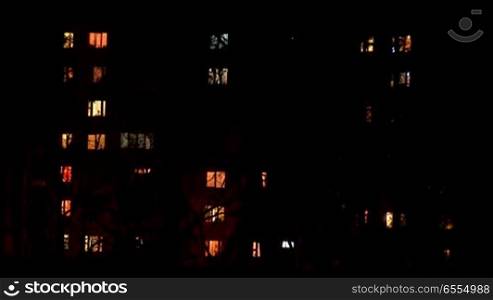 windows of the night city