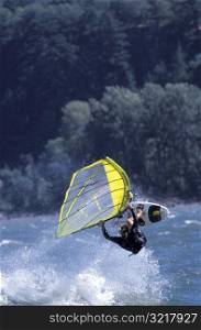 Windsurfing on a River