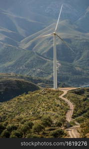 Windturbine in the hills