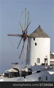 Windwill in Oia Santorini, Greece