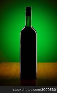 Wine against colour gradient background