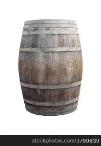 wine barrel on white