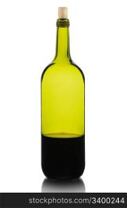 wine bottle isolated on white background