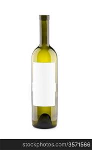 wine bottle with label isolated
