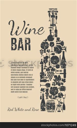 Wine card.. Wine menu card.