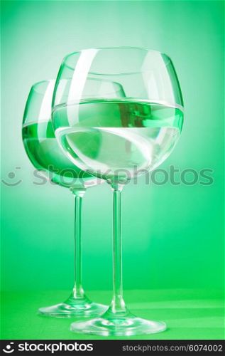 Wine concept with gradient background