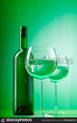 Wine concept with gradient background