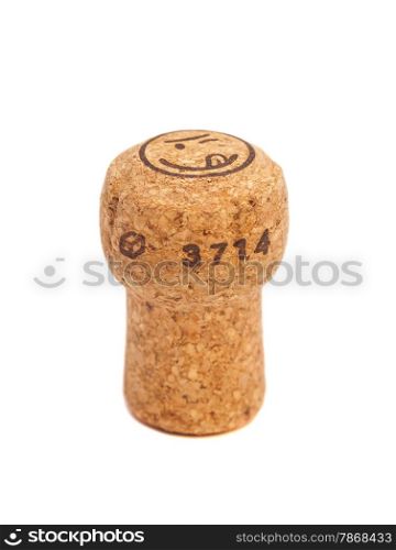 Wine cork isolated on white