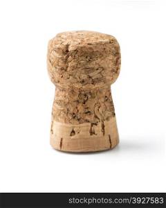 wine cork isolated on white background closeup shot with clipping path
