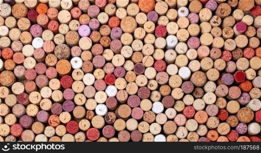 wine corks background close up