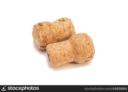 Wine corks isolated on white