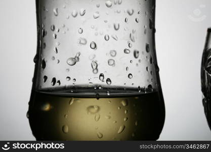 wine glass in dark place