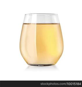 wine glass tumbler isolated with clipping path isolated on white background