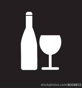 Wine glass with bottle icon