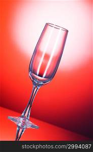 Wine glasses against colourful background
