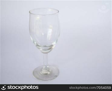 Wine glasses of water isolate