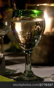 Wine glasses on a table, Sayulita, Nayarit, Mexico