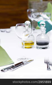 Wine glasses on the table - shallow depth of field