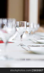 Wine glasses on the table - shallow depth of field