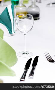 Wine glasses on the table - shallow depth of field