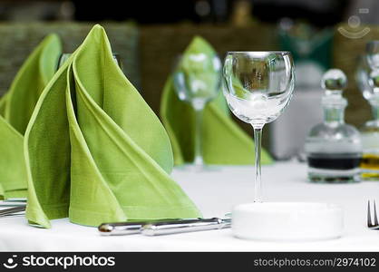 Wine glasses on the table - shallow depth of field