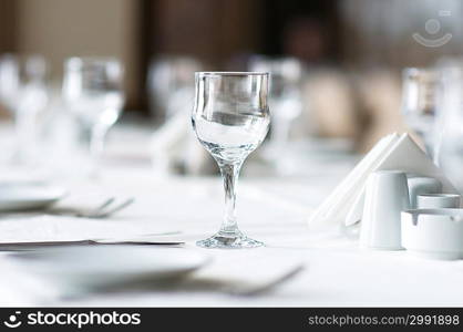 Wine glasses on the table - shallow depth of field