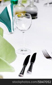 Wine glasses on the table - shallow depth of field