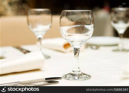 Wine glasses on the table - shallow depth of field&#xA;