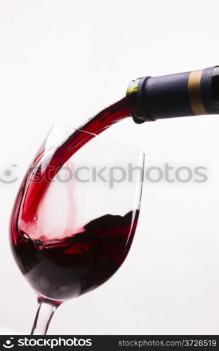 Wine is poured into stemmed glass liquid refreshment alcohol