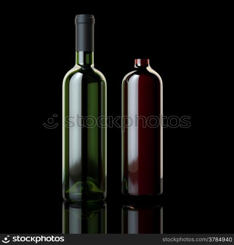 Wine Out Of A Bottle (Illustration For Grocery Advertising)