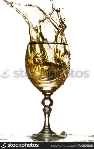 wine splash isolated on white