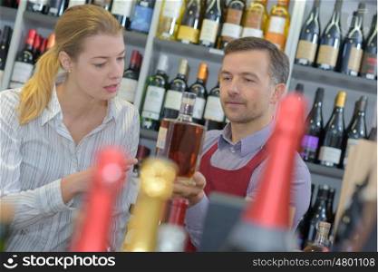 wine vendor and customer