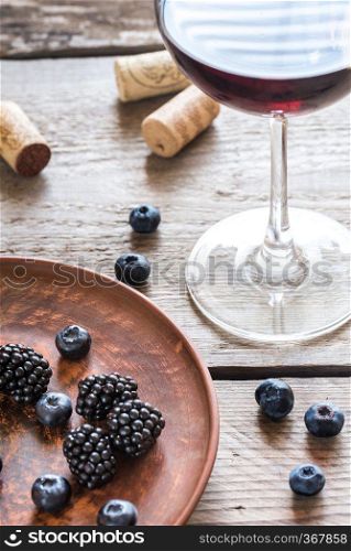 Wine with berries